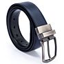 Designer Reversible Belt Rotated Buckle Men Genuine Leather Belt