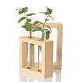 Desktop Glass Planter Diy Test Tube Vase with 4*6" Picture Frame,Glass Terrariumin Wooden Stand for Display Hydroponics Plants