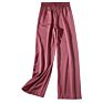 Direct Full Length Wide Leg Pants for Womens High Elastic Waist Thin Trousers for Ladies