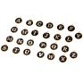 Diy Charms for Baby Pin Necklace 104 a Bag 26 Letters Silver Gold Plated Pink White Black Enamel English Letter Charm