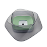Dog Bowl Cat Bowl Button Automatic Water Refill Food All in One Transparent Grey Pet Bowl
