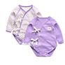 Double Combed Cotton Baby Garment for Autumn Newborn Baby Side Open Armguard