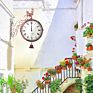 Double Face Large Luxury Metal Antique Design Decorative Outdoor Quartz Analog Wall Clock Retro Art Double Sided Garden Clocks