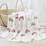 Double Layers Baby Breathable Receiving Muslin Blanket