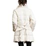 down Jacket Thick Elegant Tie Belt Waist Solid Color Women down Coat
