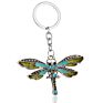 Dragonfly Charms Keychains Dragonfly Key Chains Rings Crystal Insects Pendants Keyrings Women Girls Accessories Presents Jewelry