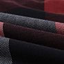 Dropship Autumn Fashionable Luxury Women's V-Neck Contrast Plaid Shirt Black & Red for Lady Stylish