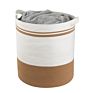Durable Soft Customized round Foldable Storage Cotton Rope Laundry Basket