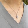 Dylam Elegant Jewelry Women Accessories Chain Plata 925 Sterling Silver Cz Water Drop Pendant Necklace