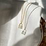Dylam Korean Style Minimalist Stackable Jewellery 925 Sterling Silver Cz Designer Lock Pendant Gold Chain Necklace