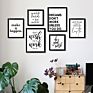 Eaglegifts in Stock Nordic Wall Art Set Cuadros Decorativos Motivation Inspirational Quotes Picture Frame