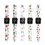 Eamiruo Charm Christmas Tree Pattern Printed for Apple Watch Band 38Mm 42Mm Soft Silicone Sport Watch Strap Series 6/5/4/3/2