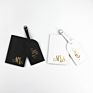Easetrip High End Luggage Tag Embroidery Leather Mr and Mrs Luggage Tag and Passport