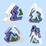 Educational Toys Babi Soft Stack Build Block Toy Baby Toy Silicone Stacking