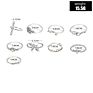 Elegant 9 Pcs/Set Totem Bird Eye Finger Rings Set Knuckle Finger Statement Ring Jewelry