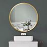 Elegant Contemporary Decorative 60Cm Diameter round Wall Hanging Mirror with Hooks