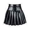 Elegant Style Casual High Waist Leather Skirt Pu Pleated Skirt