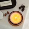 Elegant Tinted Scented Candles in a Brown Glass Jar with Lid