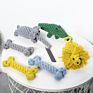 Elephant Lion Crocodile Bone Chew Cotton Rope Dog Toys