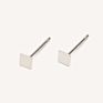 Emanco Small Studs Stainless Steel Earrings Square Shape Minimalist Jewelry