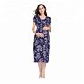 Emotion Moms Soft Modal Fabric Floral Maternity Clothes Big Size Dress for Pregnant Women Breastfeeding Dress