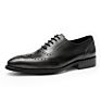 England Formal Official Business Cowhide Genuine Leather Brogue Derby Dress Shoes Suit Shoes