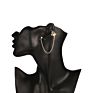 European Long Circle Link Chain Butterfly Clip on Earring Single One Piece Butterfly Stud Earring