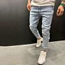 European Men's Stitching Slim Fit Jeans