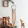 European Style Handmade Boho Home Decoration Cotton Tassel Moon Shape Macrame Wall Hanging Dream Catcher