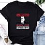 Export Believe Christmas Shirt Christmas Series Pure Cotton Casual Ladies Short-Sleeved Shirt