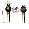 Express Golf Clip Forks Metal Antique Nickel Divot Tool Pitch Repair Tool