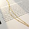 F965 Minimalist Jewellery Necklaces Choker 925 Sterling Silver Bobble Chain Satellite Necklace