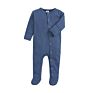 Fall Kids Solid Color Long Sleeve Hand Cover Footed Pajamas Jumpsuit with Snap Infant Footie Autumn Baby Romper