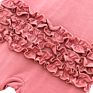 Fall Ribbed Baby Clothes Sleep Suits Front Zip Butts Ruffle Newborn Girls Layette Footie Rompers Jumpsuit