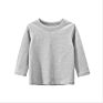 Fall Solid Cnady Color Child 100% Cotton Clothes Long Sleeve Girls Boy's T-Shirts Blouses Childrenwear