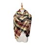 Fall Thick Tartan Scarf Oversized Blanket Soft Warm Shawl Classic Plaid for Women