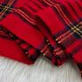 Fashionable Classic Long Soft Warm Women Neck Red Checked Tassel Wool Plaid Scarves For
