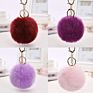 Faux Rabbit Fur Ball Pom Pom Keychain Key Chain