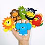 Felt African Animals Finger Puppets Elephant Dinosaur Hippo Parrot Chicken Gift