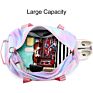 Female Shoulder Hologram Bags Pretty Design Neon Women Pink Duffle Gym Bag with Shoes Compartment