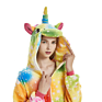 Flannel Unicorn Pajamas Girls Cartoon Animal Onesie Women Sleepwear Hooded for Adults and Kids