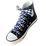 Flat Plaid Cotton Shoelaces Female 2.5 Cm Wide Ribbon Shoe Lace for Boot Sneaker 120 Cm