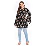 Floral Maxi O-Neck Printed Casual Women Tops
