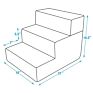 Foam for Dogs & Cats Foldable Pet Steps 3 Levels Height Pet Stairs