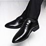 Formal Business Oxfords for Men Dress Lacing Shoes Genuine Leather Captoe Block Heel Black Chaussures En Cuir Pour Hommes