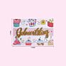 Fresh Pink Design Stock 3D Birthday Card with Glitter Stamping for Friends or Children