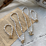 Fresh Water Pearl Necklace Heart Shaped Ot Button Necklace Bracelet French Retro Temperament Necklace