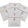 Friendship Woven Bangle Jewelry Rainbow Unicorn Charm Bracelet Love Wish Bracelet with Gift Card
