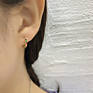 Fuamay 925 Sterling Silver 18K Gold Plated Color Crystal Tiny Small Rainbow Huggie Earrings