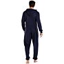 Full Length Pajamas Solid Color Unisex Onesie Zipper Up